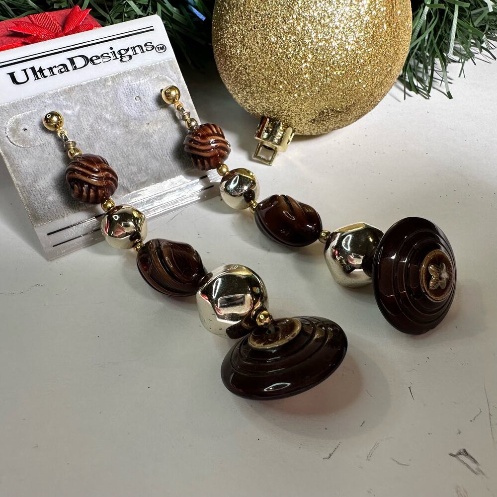 Beaded Stud drop earrings